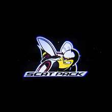 Custom Dodge Charger & Challenger LED Door Puddle Lights - Scat Pack, SRT, Hellcat, R/T (Pairs Or 4-Pack) - Style 2 - View 5