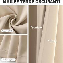 Tende 3 Metri Altezza Interni 2 Pezzi 140x300, Beige Tende Coprenti Interni Finestre, Tenda Oscuranti Camera Da Letto Moderne Salotto Soggiorno, Termiche Isolanti Tenda 300 CM Interno Coprente - Scuro màu be - Xem 5