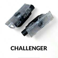 Custom Dodge Charger & Challenger LED Door Puddle Lights - Scat Pack, SRT, Hellcat, R/T (Pairs Or 4-Pack) - Style 2 - View 2