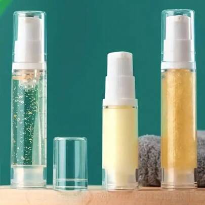 1个真空泵瓶乳液眼霜粉底旅行瓶迷你化妆品样品包装便携式化妆工具