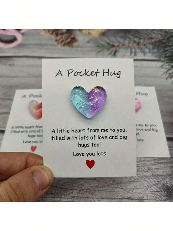 Love Pocket Hug Card, Special Birthday, Wedding Party, Valentine's Day, Mother's Day, Father's Day Gift, Hug Token, Thinking Of You Gift, Teen Items, Cute And Beautiful Items, Cool Gadgets, Unusual Items, Suitable For Giving To Mom, Grandma, Sister, Friend, Brother, Lover, Wife And Other Beautiful And Exquisite Gifts, Suitable For Various Festivals, Anniversaries, Parties, Banquets And Special Occasions Perfect Gifts