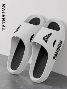 男士夏季拖鞋时尚防滑加厚耐磨透气家居拖鞋户外凉鞋休闲系带人字拖洗澡鞋 - 彩色 - 查看 1