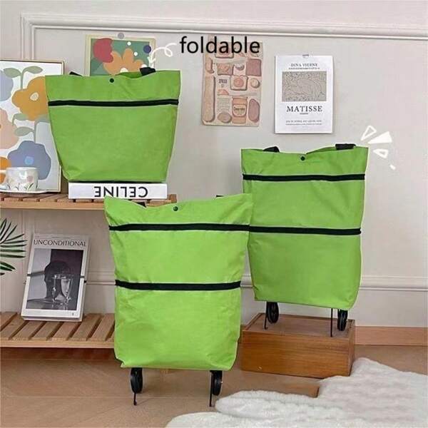 Home Cart, Foldable Portable Wheel Tote Bag, Waterproof Supermarket Shopping Cart