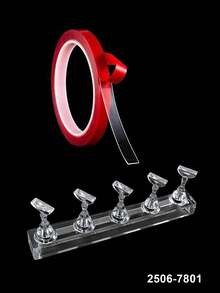 Beautizon Nailartlab 32 件美甲练习架展示条套装，1 件美甲练习指甲架工具 + 30 件亚克力可穿戴指甲展示条 + 1 件美甲双面胶，适用于美甲沙龙工具套装、美甲用品、美甲工具、美甲工具、返校、指甲、按压指甲的美甲工具、修甲修脚工具