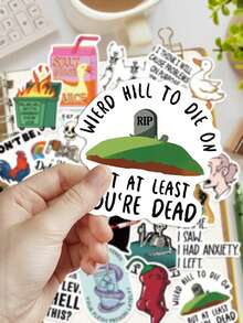 50pcs Snarky Meme Stickers,Good-Looking Cute Cartoon Creative Cartoon Decorating,Suitable For Decorating Handbooks Phone Cases,Skateboards,Guitars,Parties Suitcases Boxes Helmets Envelopes Diy Decorative Stickers,It Can Also Be Used As A Christmas Halloween Gift And Birthday Gift