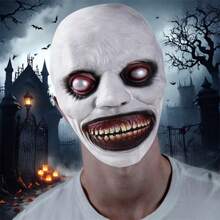 Scary Halloween Masks - Grim Reaper With White Face Demon Mask, Durable Latex Mask, Perfect For Role-Playing And Costume Accessories - Multicolor - View 2