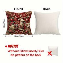 4 أغطية وسادة عيد الميلاد - مجموعة مقاس 15.75 * 15.75 بوصة (لا تشمل حشوات الوسادة) بنمط بابا نويل والثلجي والشجرة وأيل الرنة، ناعمة ومريحة لديكور غرفة النوم وغرفة المعيشة، قابلة للغسل في الغسالة بسحاب، مناسبة للأريكة والفناء والغرف المختلفة، ديكور عيد الميلاد والسنة الجديدة، حفلات عيد الميلاد، ديكور المنزل في فصل الشتاء