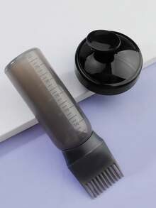 Bộ 2 chai thuốc nhuộm tóc + chai dầu gội + cọ chải tóc, chai thuốc nhuộm tóc có vạch chia, dụng cụ uốn và nhuộm tóc, màu đen. - màu đen - Xem 4