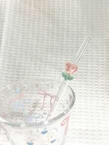 1/2 件花卉装饰耐热玻璃吸管，适合饮用果汁、奶茶、咖啡、冷饮，带有弧形设计和水果装饰、学校用品、礼品、餐厅、露营/旅行/夏季/度假/厨房、学校用品、礼物/情人节。 - 彩色 - 查看 12