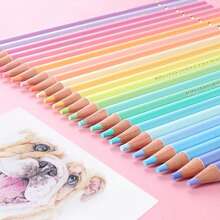 Coffret de pastels gras de couleur macaron - dureté HB, effaçable, qualité professionnelle d'artiste, convient pour la peinture et les fournitures artistiques, fournitures scolaires, rentrée scolaire