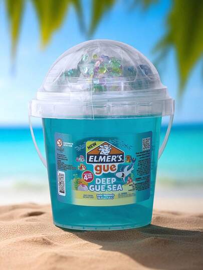 Elmer's Bote De Slime Elmers 709ml Gue Deep Sea Cubeta con 4 complementos ideal para todas las edades