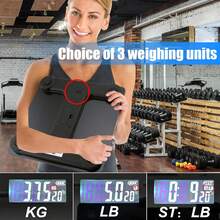 Smart Scale For Body Weight Digital Bathroom Scale With Blue LCD Backlight Display Highly Accurate Body Weight Scale Body Fat Scale Temperature Indication Corner Design 400lbs (Black) - Light Grey - View 6