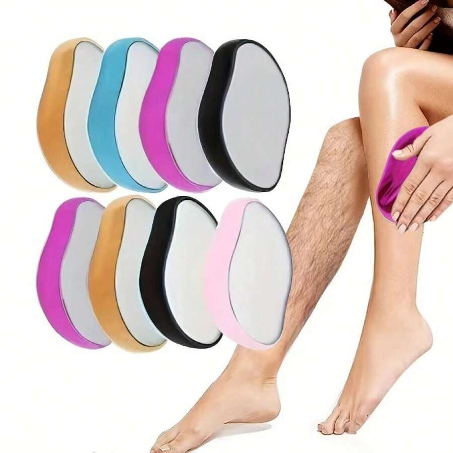 Reusable Women's Leg Hair Removal Tool - Magic Crystal Hair Removal Device Without Shaving, Washable Nano Glass Gadget - Multicolor - View 1