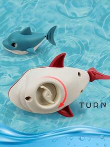 1/3/6件鲨鱼游泳和戏水玩具，婴儿玩具，儿童洗澡玩具，带尾部旋转装置，上链小丑鱼游泳卡通动物，婴儿浴缸玩具，男孩女孩淋浴套装和益智游戏