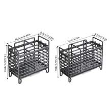 1pc 2/3 Grid Stainless Steel Chopstick Holder, Cutlery Drain Rack, Durable Cutlery Storage Rack, Home Storage Organizer For Home, Dormitory With Drain Tray, Kitchen Accessories - Multicolor - View 2