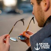 Anchor Glasses Grips - 3 Pack - Anti Slip Eyeglass Holder Ear Grip Sunglasses Retainer Temple Tip Reading Glasses Holder - Black, Brown, Clear - View 4