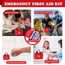 Pulsovital Kit de primeros auxilios, kit de primeros auxilios portátil Redline Krit para bolsa de emergencia - Rojo - Ver 5