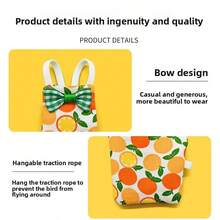 6pcs/1pc Parrot Diapers, Cute Fruit Design, Reusable Washable With Waterproof Lining, Soft Bird Flight Suit, Fits Parakeet, Parrot, Cockatiel, Sun Conure, Cockatoo, Macaw