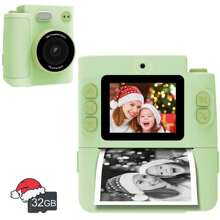 Kit de cámara digital de impresión instantánea - , videoselfie con cable USB, función de temporizador - regalo de Navidad ideal, accesorios de cámara