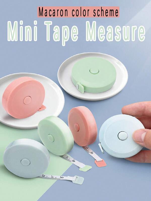 1/3PCS 1.5m Round Soft Tape Measure, Multifunctional Automatic Telescopic Soft Tape Measure, Body Measurement Ruler, Macron Color Soft Tape Measure School Supplies,Back To School