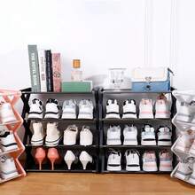 简易鞋架家用门口多层鞋柜室内鞋子收纳神器加厚省空间储物架 - 彩色 - 查看 8