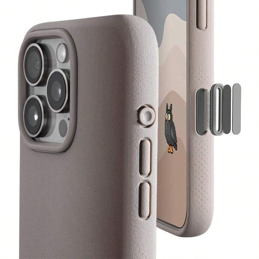 TineeOwl For IPhone 16 Pro Max Magnetic Case [Covered Camera Control Button] Compatible With MagSafe TPU Minimalist Slim Thin Grippy Dune Series Stone IPhone 16 Pro Max 01 - Stone - 查看 1