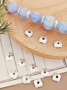 18pcs, 8mm Alloy Flower Holder Beading Spacers.Not Easy To Lose Colour, Allergy.Suitable For Making Earrings, Necklaces, Bracelets, Tiaras, Hair Clips.DIY Accessories.Make Your Unique Glamour Jewellery.