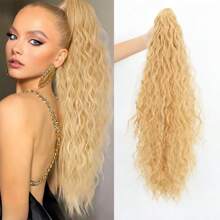 Clip On Ponytail, Long Wavy Hair Extensions, Synthetic Braided Extensions, Claw Style Hair Clips, Women's Ponytail Extensions