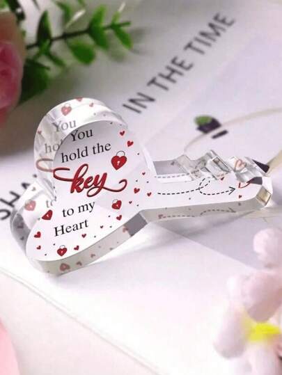 1 Pieza Placa de llave de regalo del Día de San Valentín para él o ella - Novio, novia, recuerdo de cumpleaños, esposo, esposa