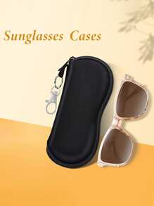 1pc Unisex Soft Neoprene Eyeglass Case, Glasses Zipper Case, Portable Sunglasses Pouch, Eyewear Accessories For Travel And Sports
