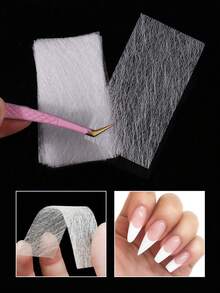 20 piezas Herramientas de arte de fibra de uñas de Klimonla - Kit libre de molde para extensión y fortalecimiento de uñas, accesorios DIY de uñas naturales para mujeres