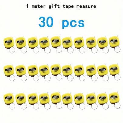 2/10/15/20/25 piezas Mini Cinta Métrica Retráctil con Llavero - 1m/3ft Tamaño de Bolsillo Compacto - Adecuado para Uso Diario, Fiesta, Escuela y Regalos Promocionales - Hoja de Metal, Sin Plomo