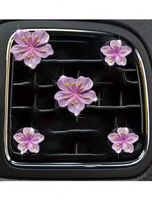 5pcs/Set Fresh Peach Blossom Decoration Car Air Vent Clip, Car Air Freshener Decor - Peach Blossom 5-piece Set - View 12