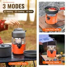 2 In 1 Portable Propane Camping Stove And Heater Mini Cooking Stove With Hose Connector Outdoor Propane Heater Gas Stove For Patio Tent Ice Fishing Emergency Use Burner SH PO - 如圖 - 查看 2