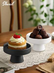 shoxil 1件装宽口矮脚陶瓷甜品碗/干果盘/小吃盘/冰淇淋碗 - 寬口甜點杯 - 查看 5