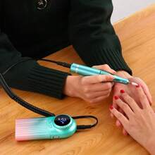 Máquina de taladro de uñas recargable de 45 000 RPM, lima de uñas, accesorios para uñas, esmalte de uñas de gel, lijadora, herramienta profesional, set de manicura