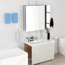 Matte Black Bathroom Accessories Set, KLJKPA 4 Pieces Bathroom Hardware Set, 24 Inch Towel Bar, Towel Racks For Bathroom, Robe Towel Hooks, Toilet Paper Holder Wall Mounted - 白色 - 查看 5