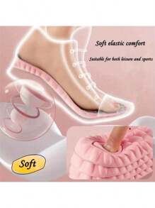 1 Paar weiche & bequeme Damen Schuheinlagen - Adaptive Elastizität, Atmungsaktiv, feuchtigkeitsableitend - Geeignet für Sport- und Freizeitschuhe, Pink