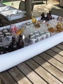 1 khay nổi bơm hơi dùng cho hồ bơi, đựng đồ uống, xô đá cho tiệc ngoài trời, giá đỡ cốc bia bơm hơi. - Nhiều màu - Xem 6