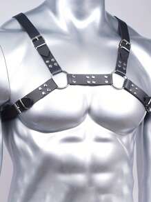 Men's Sexy Gothic Chest Harness Lingerie, Body Strap Chest Goth Style Lingerie Set, Valentine's Day Gift, Body Strap Clothing Accessories