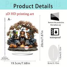 1 pieza Decoración de oficina y hogar de bruja fantástica, regalo único de Halloween, artesanía detallada, accesorios para decorar el hogar en Halloween con ambientación de poción mágica de bruja, casa encantada y fondo de carnaval de terror, decoraciones para eventos festivos, suministros para crear una atmósfera espeluznante