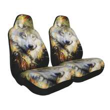 Gold Glitter Wolf Full Coverage Car Seat Cover Set, Suitable For All Seasons, Fabric Material, Fits Multiple Vehicle Models, Comprehensive Protection (Personalized Wolf Design, Suitable For All Seasons) - one-size - View 3