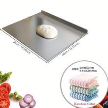 1 pezzo Tagliere per pasta in acciaio inossidabile, grande tagliere da cucina, tappetino per impastare frutta, pane e prodotti da forno per uso domestico