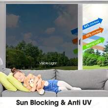 1 件隐私单向镜窗玻璃膜，耐用窗玻璃贴纸，静电吸附，易于安装，无需胶水，适用于办公室或家庭，60 厘米 * 200 厘米