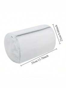 1 Piece Durable Honeycomb Mesh Bra, Underwear Laundry Bag With Zipper, Exquisite Underwear Care, Round Square Laundry Organizer, Laundry Bag, Suitable For Daily Home And Travel Use, Easy To Carry - White - View 3