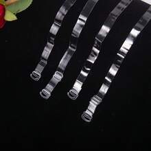 3 对透明肩带，隐形防滑性感冷肩文胸肩带带链条，防止掉落 - 無色 - 查看 2