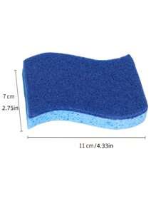 Blue S-Shaped Wood Pulp Sponge Scouring Pad Decontamination Absorbent Cleaning Wood Pulp Sponge Cellulose Dishwashing Sponge