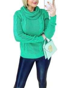 Women Sweaters - Verde - Ver 2