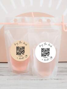 Benutzerdefinierte Text Aufkleber, Benutzerdefinierte QR-Code Verpackungsaufkleber, QR-Code Aufkleber, Geschäftslogo Aufkleber, Kleinunternehmen Aufkleber, QR-Code Etiketten. Benutzerdefinierte QR-Code Aufkleber, Party- und Hochzeitsartikel, Schulmaterial, Rückkehr zur Schule
