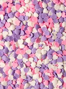 3.52oz/100g Vibrant Multicolour Cake Sprinkles Cake Decoration Heart Shape, Circle Shape,Baking Decorations For Wedding Desserts, Ice-Cream,Lollipop,Donuts & Pastry Decorating Supplies,For Decoration Only - Multicolor - View 7